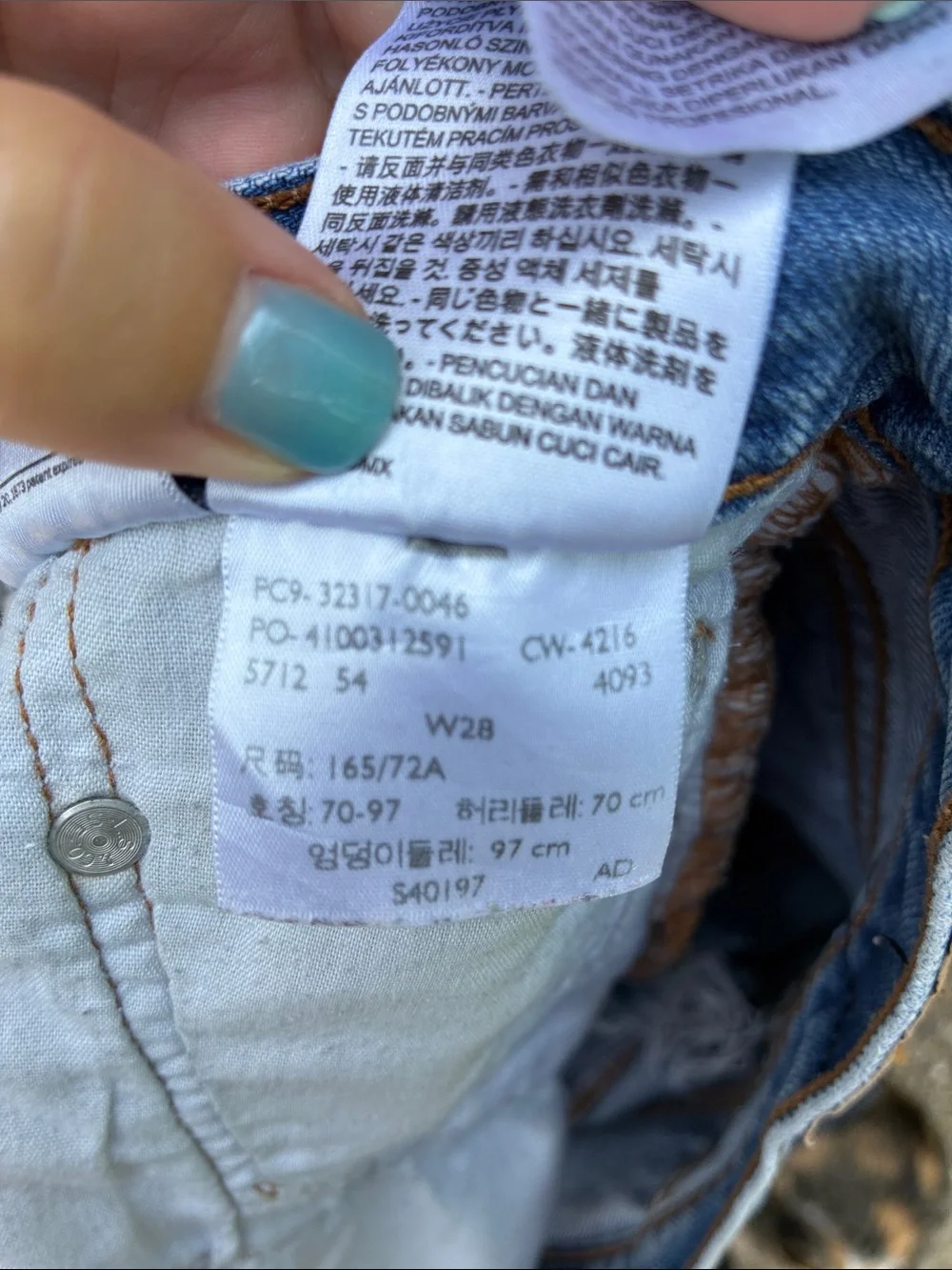 Levi's Cotton Light Blue Frayed Denim Cutoff Shorts